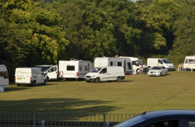 Travellers in Surrenden Field